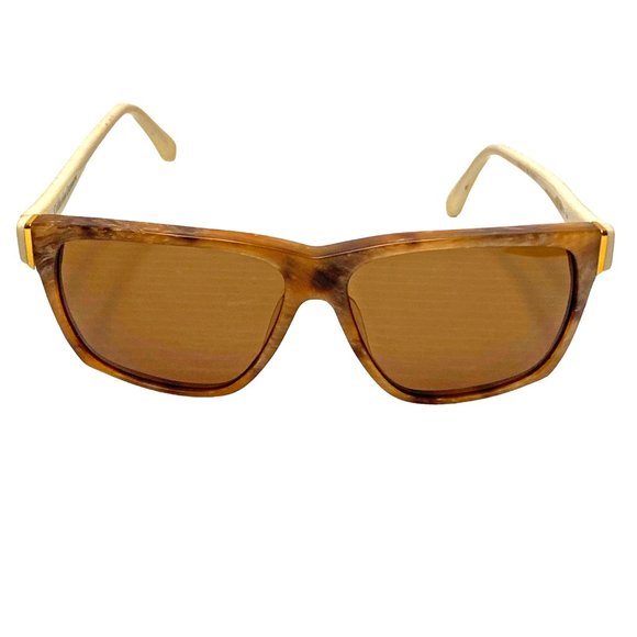 Vintage Catherine Deneuve CD 005 Brown Shield Shape Sunglasses - Picture 6 of 10